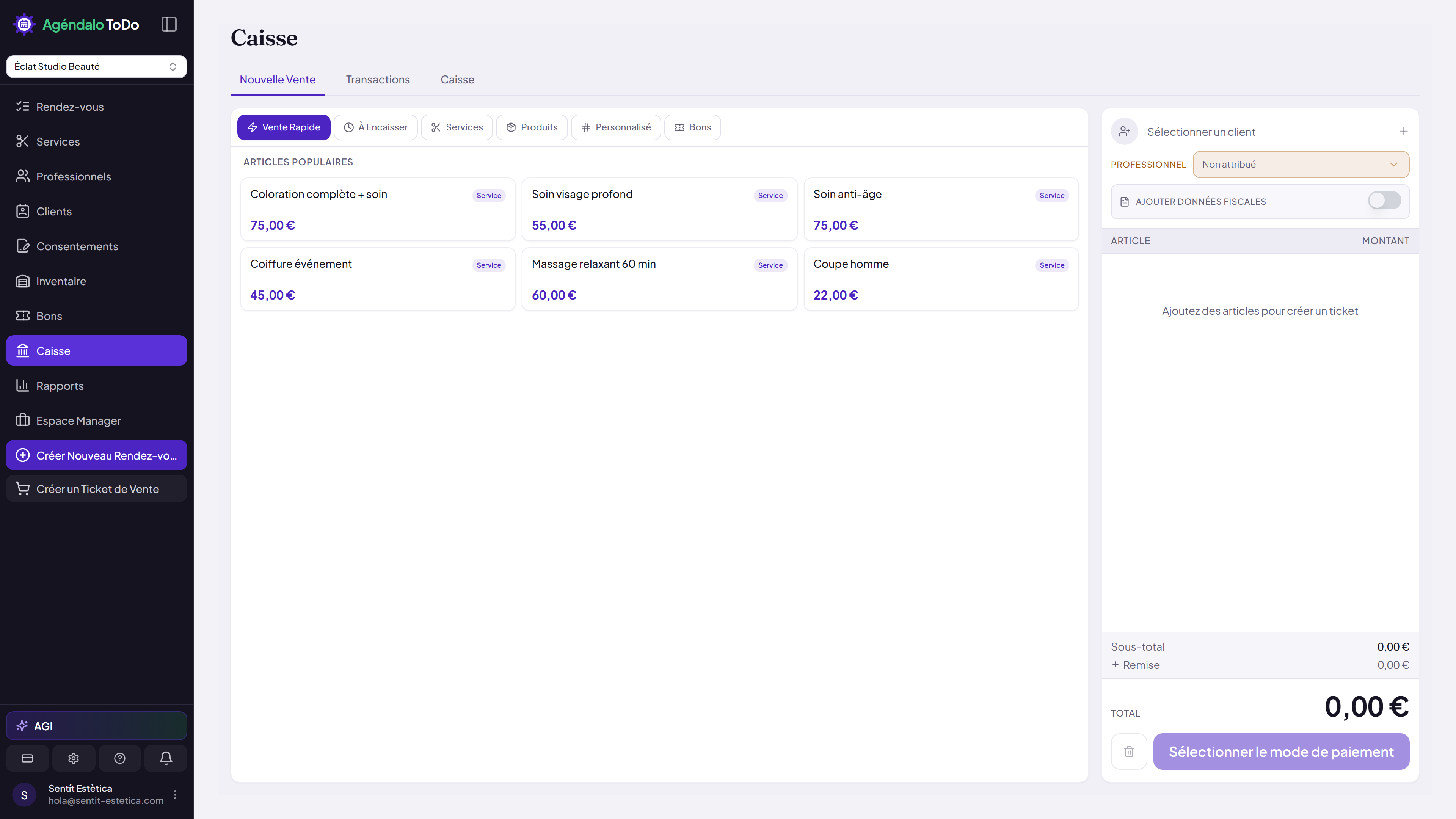 Paiements en Ligne avec Stripe - Vista escritorio