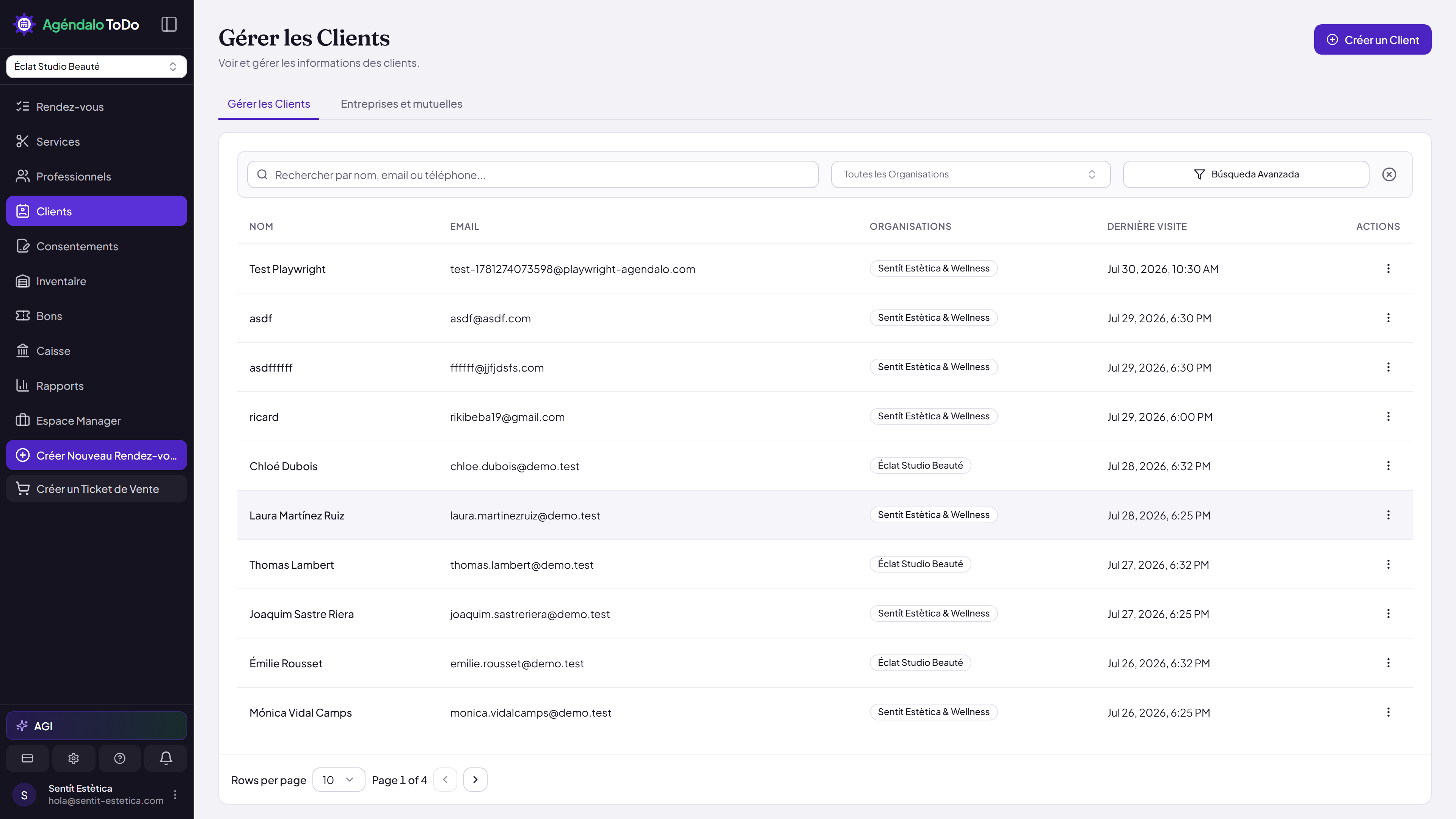 Fiche Client (CRM) - Vista escritorio